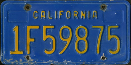 Kalifornien Nummernschild 262C